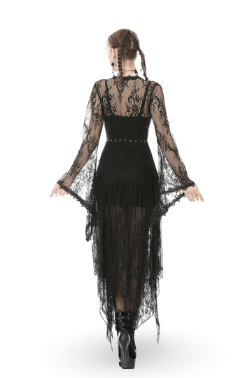 Sophisticated Bodycon Dress with Lace Trims and Straps